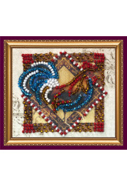 Magnets Bead embroidery kit Pompous cockerel