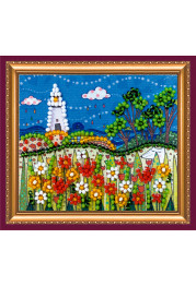 Magnets Bead embroidery kit Flower sea