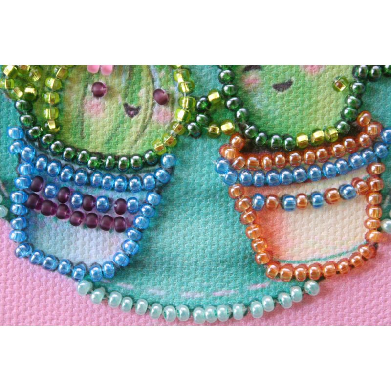 Magnets Bead embroidery kit Little cacti