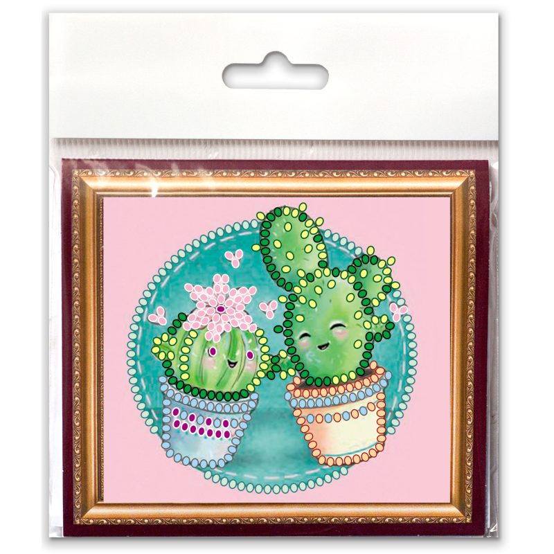 Magnets Bead embroidery kit Little cacti