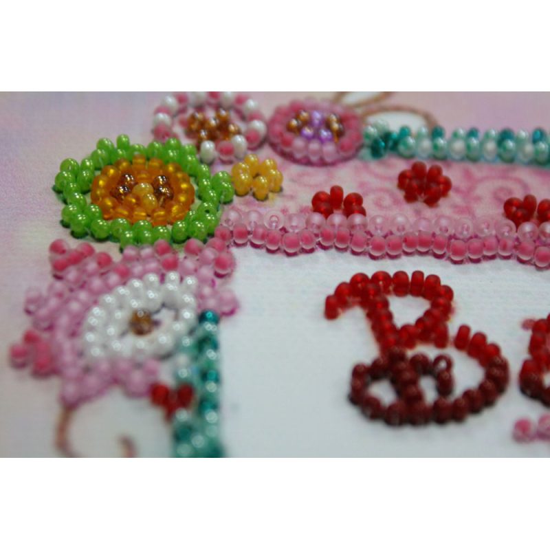 Mid-sized bead embroidery kit Baked with love