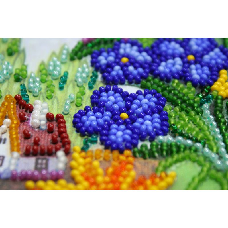 Mid-sized bead embroidery kit Earth stars