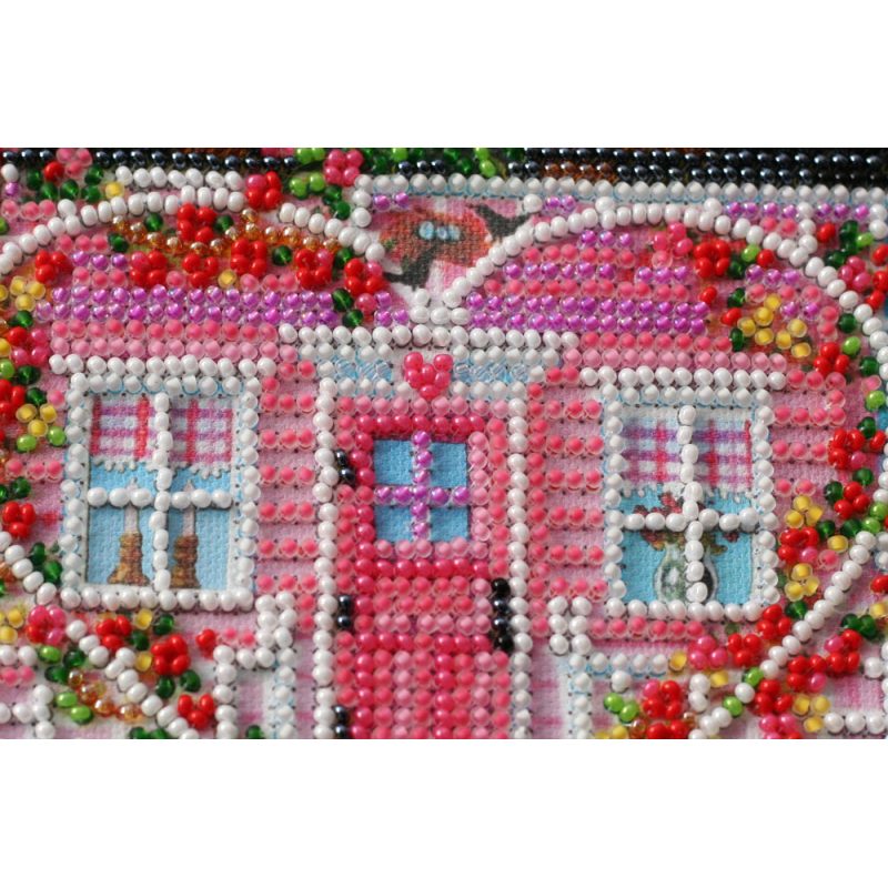 Mid-sized bead embroidery kit Where love lives