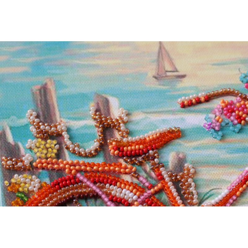Mid-sized bead embroidery kit At the age of the azure