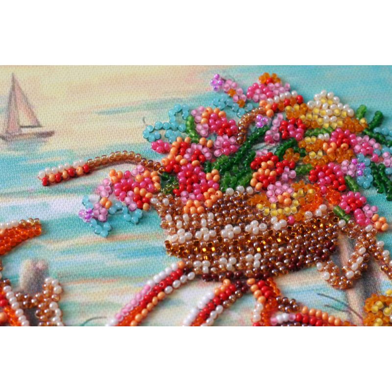 Mid-sized bead embroidery kit At the age of the azure