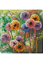Mid-sized bead embroidery kit Multi-colored balls
