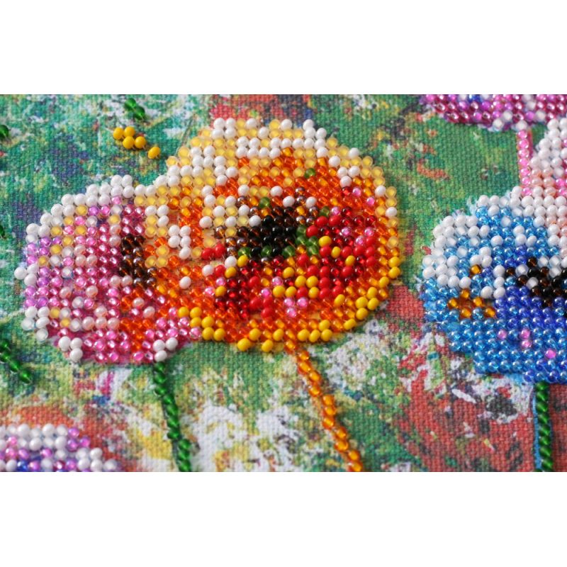 Mid-sized bead embroidery kit Multi-colored balls
