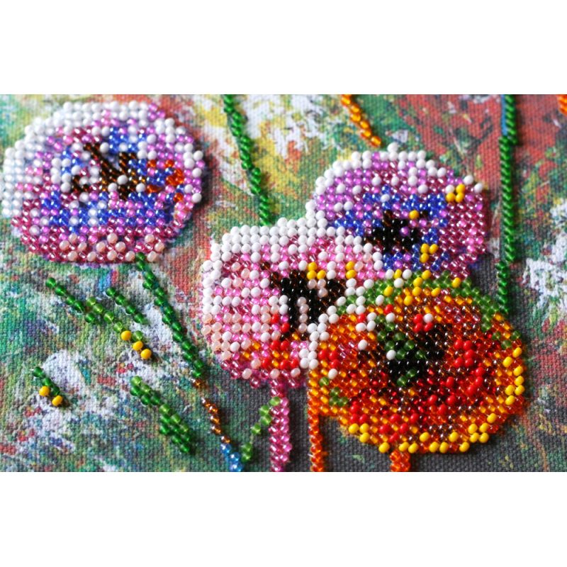 Mid-sized bead embroidery kit Multi-colored balls