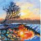 Mid-sized bead embroidery kit Dawn of the evening
