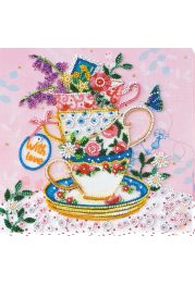 Mid-sized bead embroidery kit Tea meeting