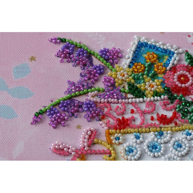 Mid-sized bead embroidery kit Tea meeting