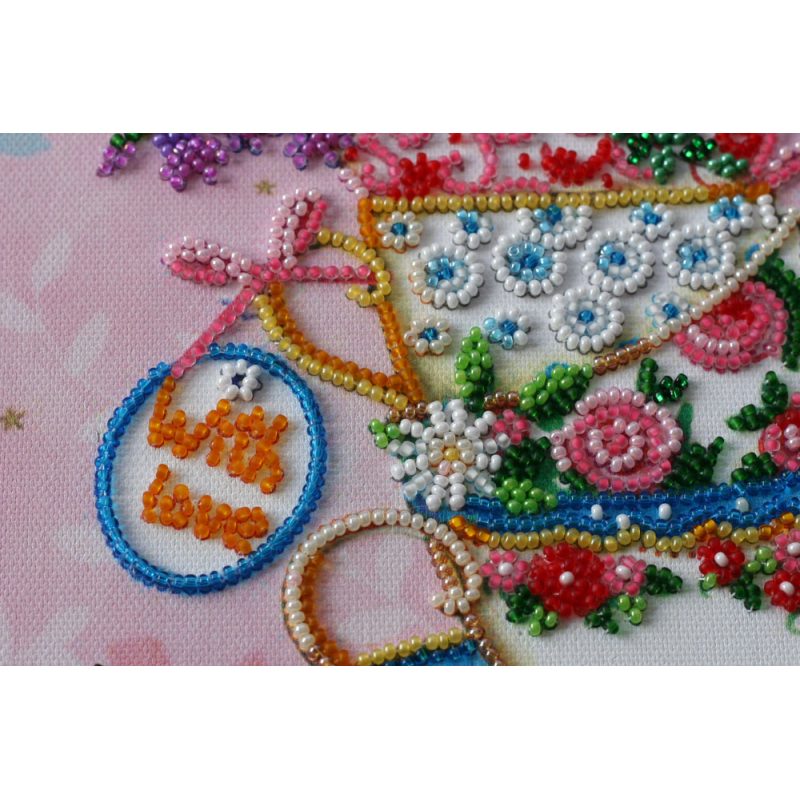 Mid-sized bead embroidery kit Tea meeting
