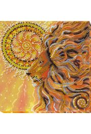 Mid-sized bead embroidery kit Sunny lion