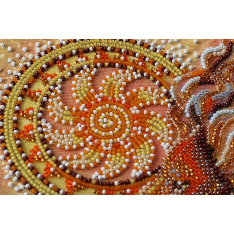 Mid-sized bead embroidery kit Sunny lion