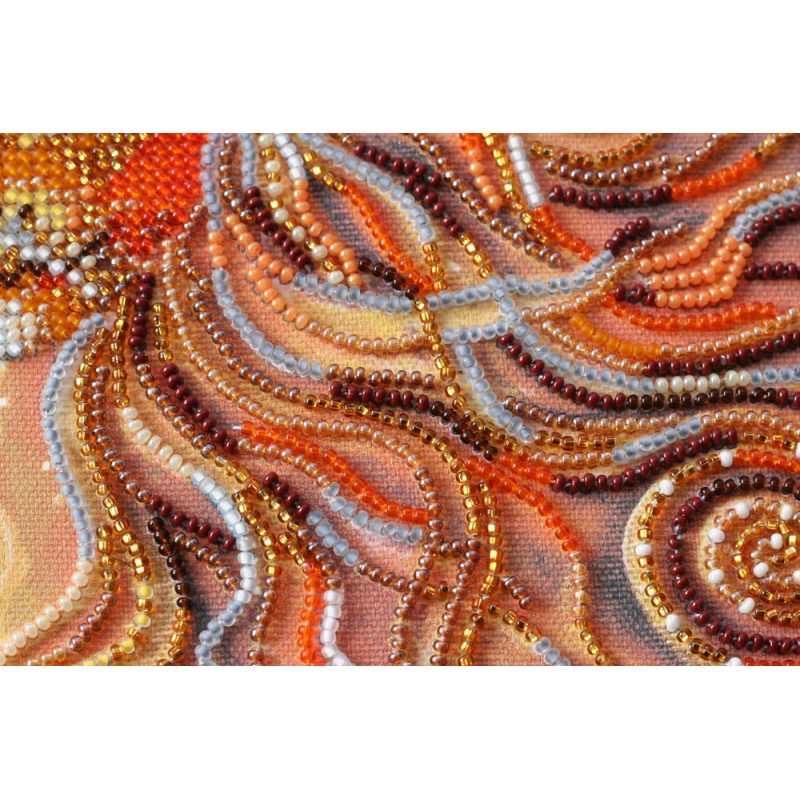 Mid-sized bead embroidery kit Sunny lion