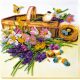 Mid-sized bead embroidery kit First flowers