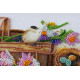 Mid-sized bead embroidery kit First flowers