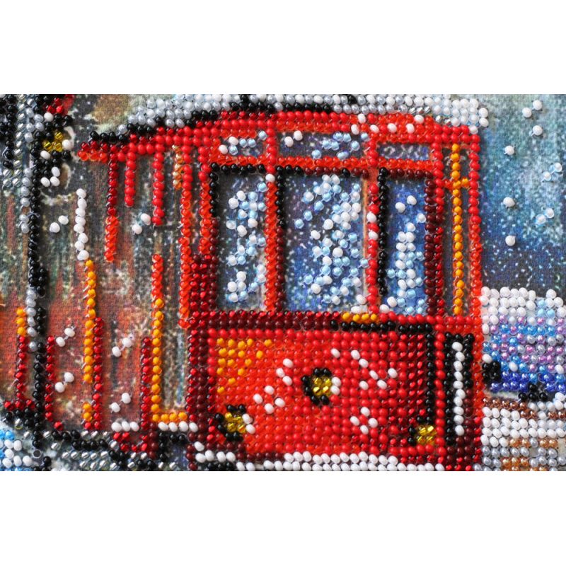 Mid-sized bead embroidery kit Tram of wishes