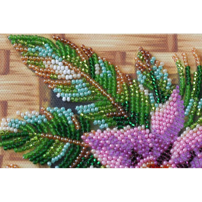 Mid-sized bead embroidery kit Cattleya