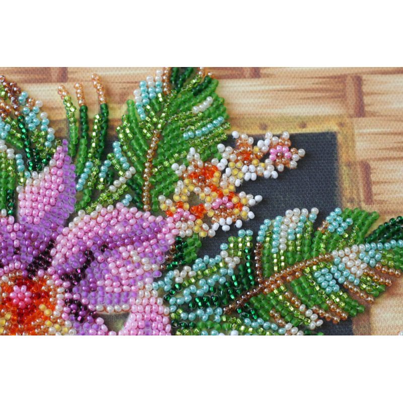 Mid-sized bead embroidery kit Cattleya