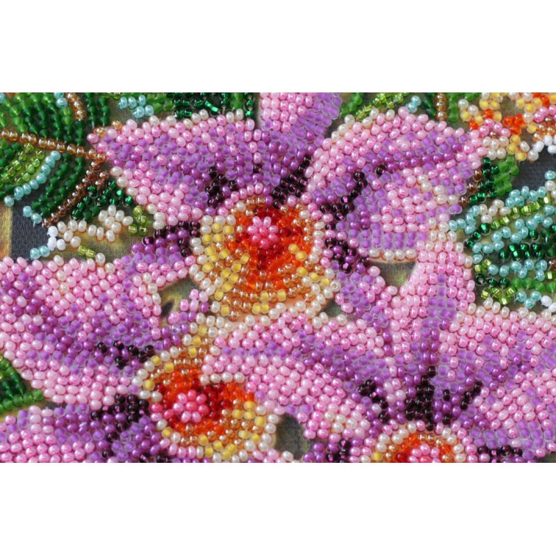 Mid-sized bead embroidery kit Cattleya