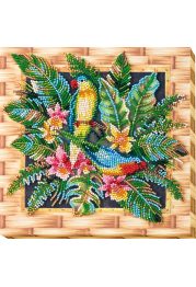 Mid-sized bead embroidery kit Lori parrots