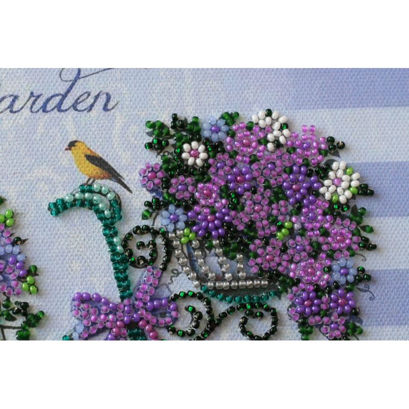 Mid-sized bead embroidery kit Romantic garden