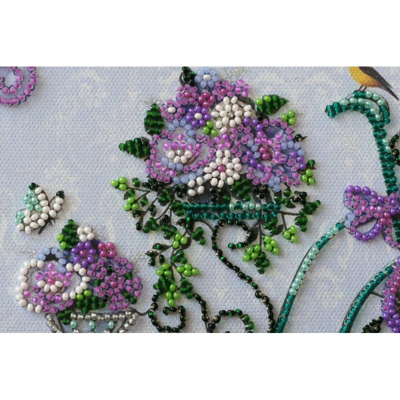 Mid-sized bead embroidery kit Romantic garden
