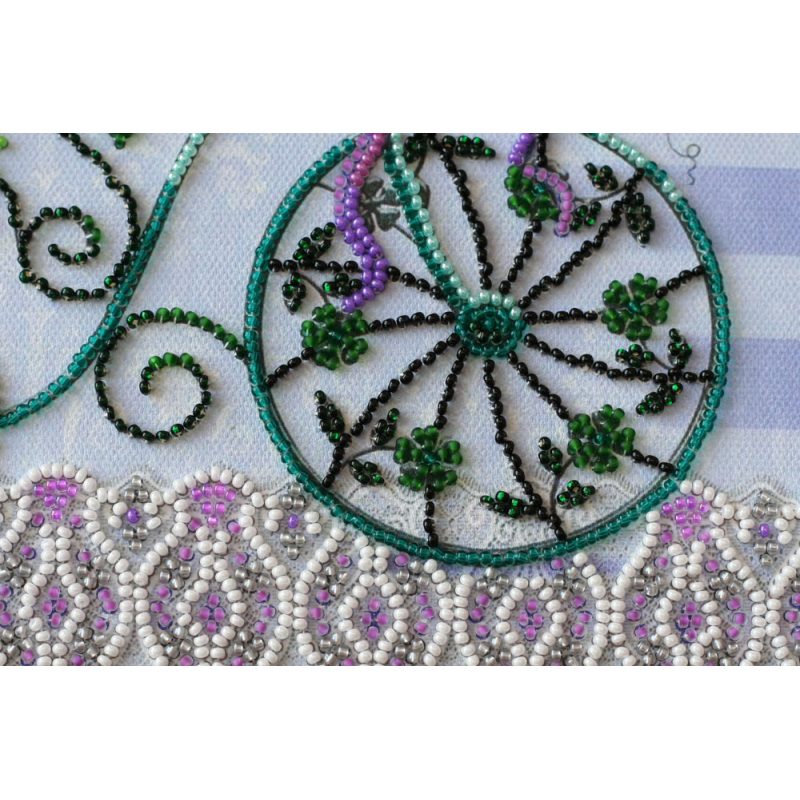 Mid-sized bead embroidery kit Romantic garden