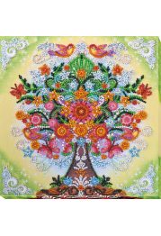 Mid-sized bead embroidery kit Fabulous tree