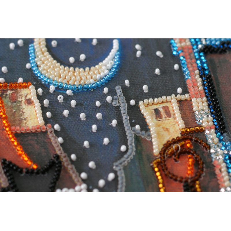 Mid-sized bead embroidery kit Cats at window