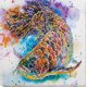 Mid-sized bead embroidery kit Good luck fish
