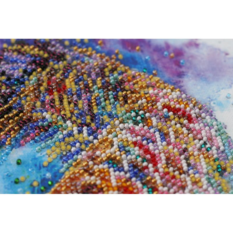 Mid-sized bead embroidery kit Good luck fish