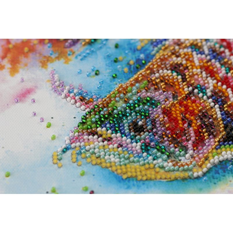 Mid-sized bead embroidery kit Good luck fish