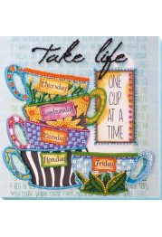 Mid-sized bead embroidery kit Coffee break