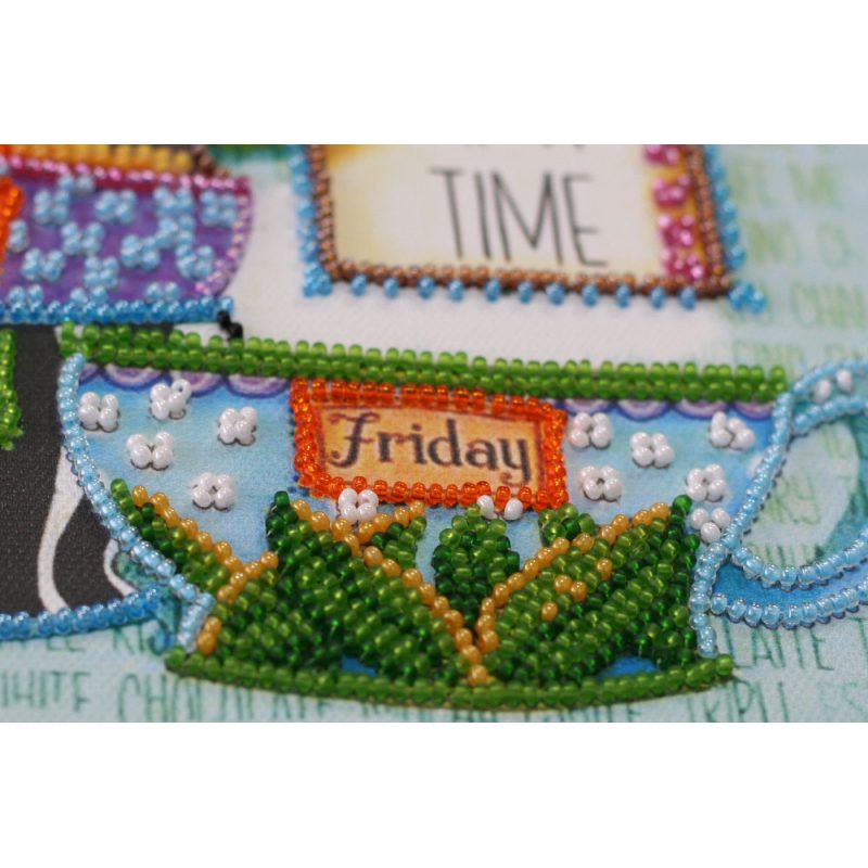 Mid-sized bead embroidery kit Coffee break