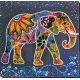 Mid-sized bead embroidery kit Indian elephant