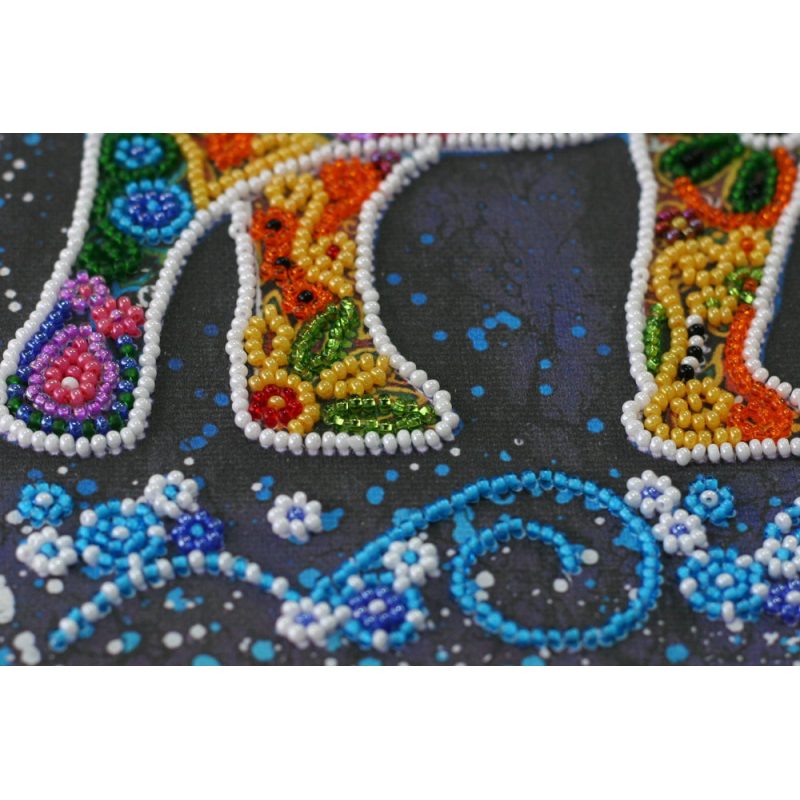 Mid-sized bead embroidery kit Indian elephant