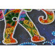 Mid-sized bead embroidery kit Indian elephant