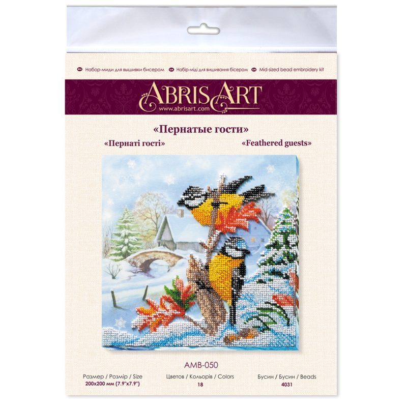 Mid-sized bead embroidery kit Feathered guests