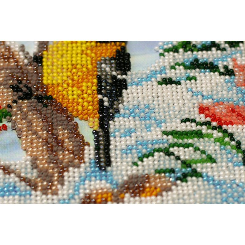 Mid-sized bead embroidery kit Feathered guests