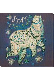 Mid-sized bead embroidery kit Happy
