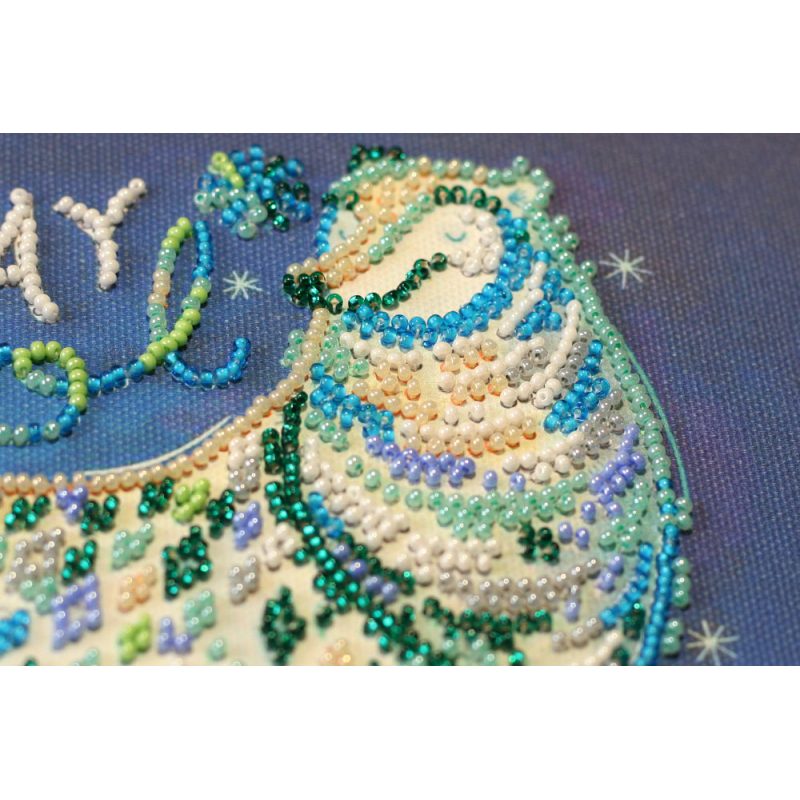 Mid-sized bead embroidery kit Happy