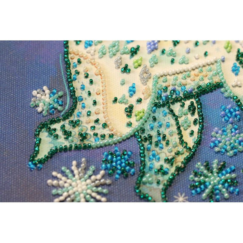 Mid-sized bead embroidery kit Happy