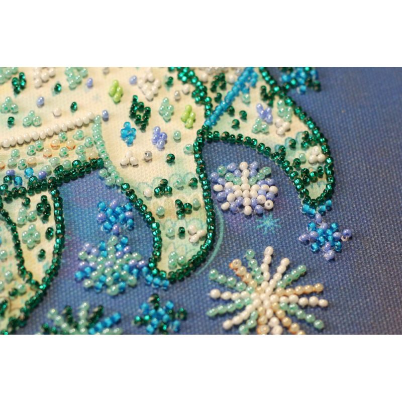 Mid-sized bead embroidery kit Happy