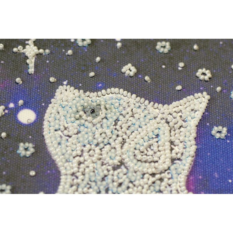 Mid-sized bead embroidery kit Star cat
