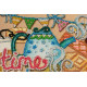 Mid-sized bead embroidery kit Crazy tea party