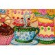 Mid-sized bead embroidery kit Crazy tea party