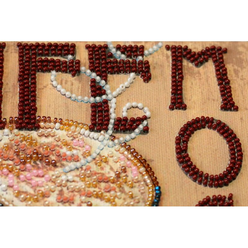 Mid-sized bead embroidery kit Mocha