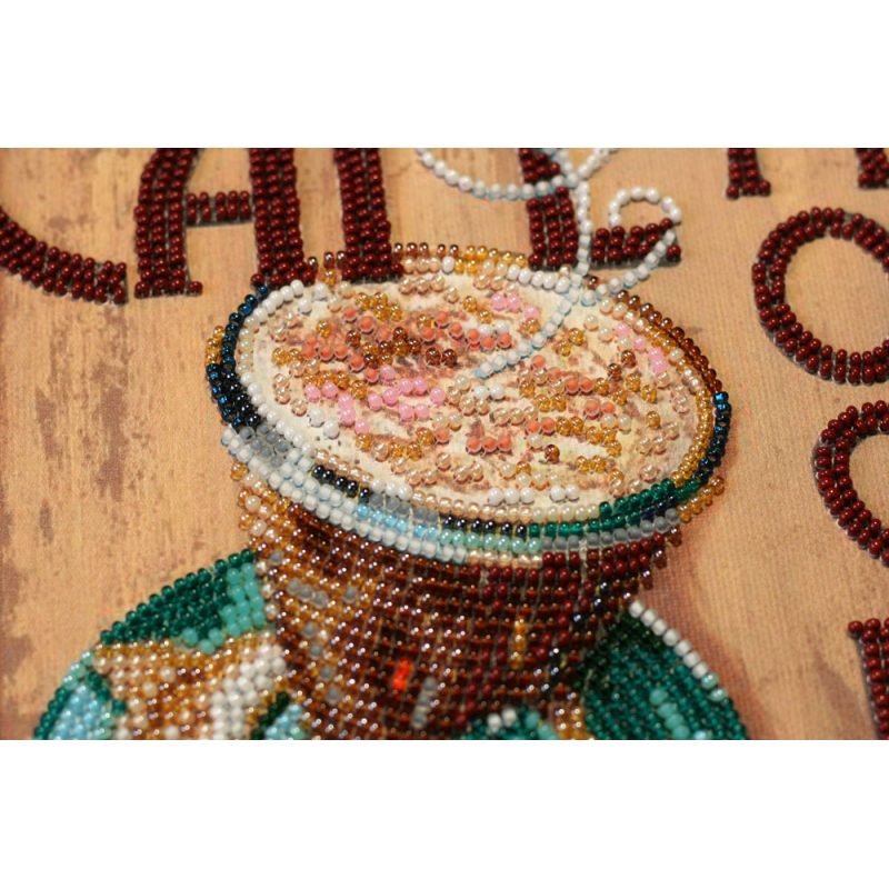 Mid-sized bead embroidery kit Mocha
